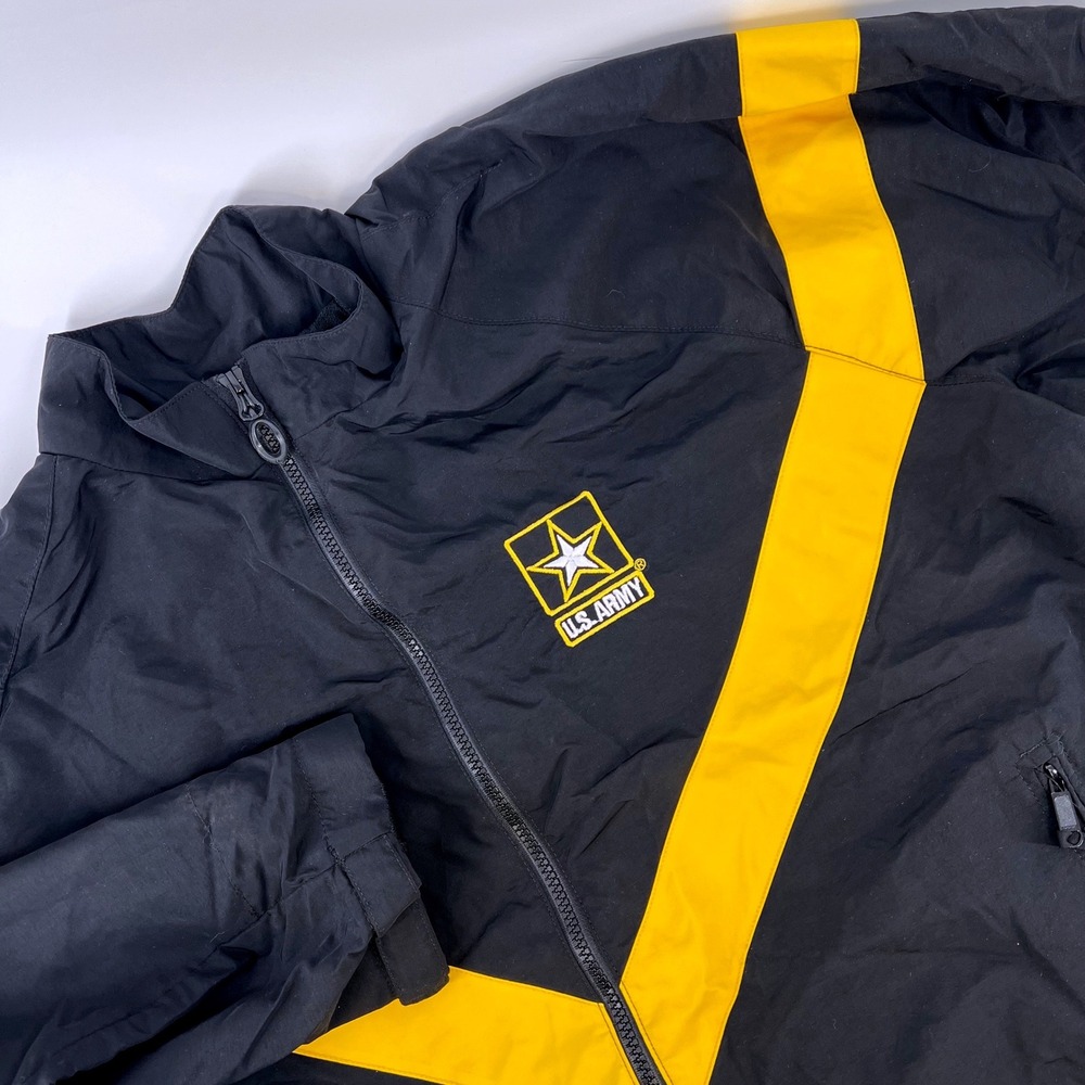 US Army APFU Physical Fitness Uniform Jacket Black Large Regular Windbreaker